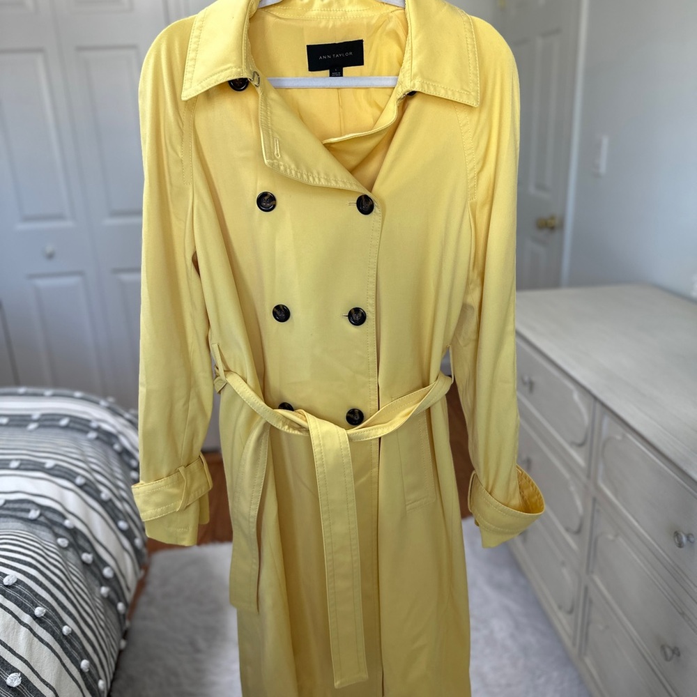 Ann Taylor Yellow Trench Coat